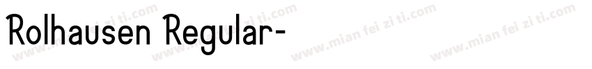 Rolhausen Regular字体转换
